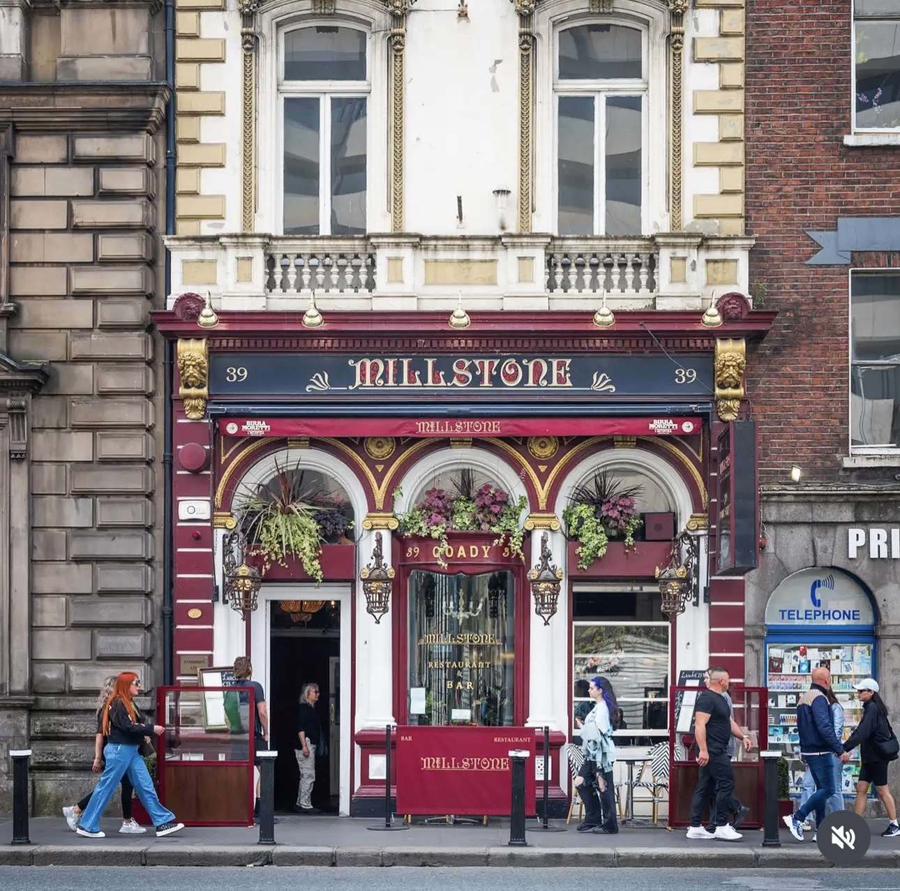 Millstone Restaurant on Dame Street, Dublin